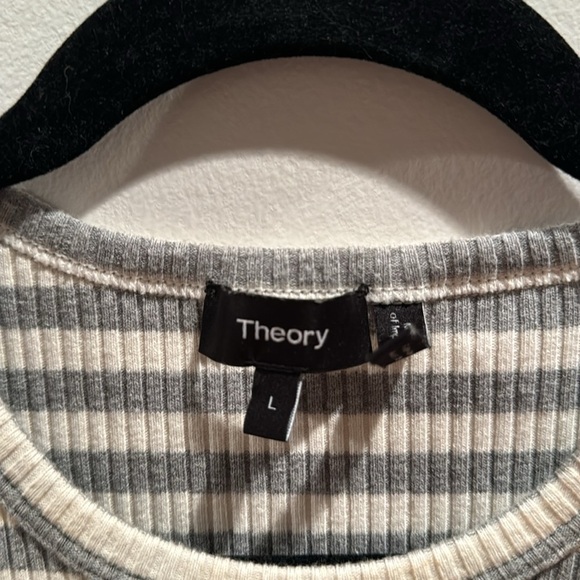 Theory Cherry striped ribbed dress Large - Picture 3 of 6